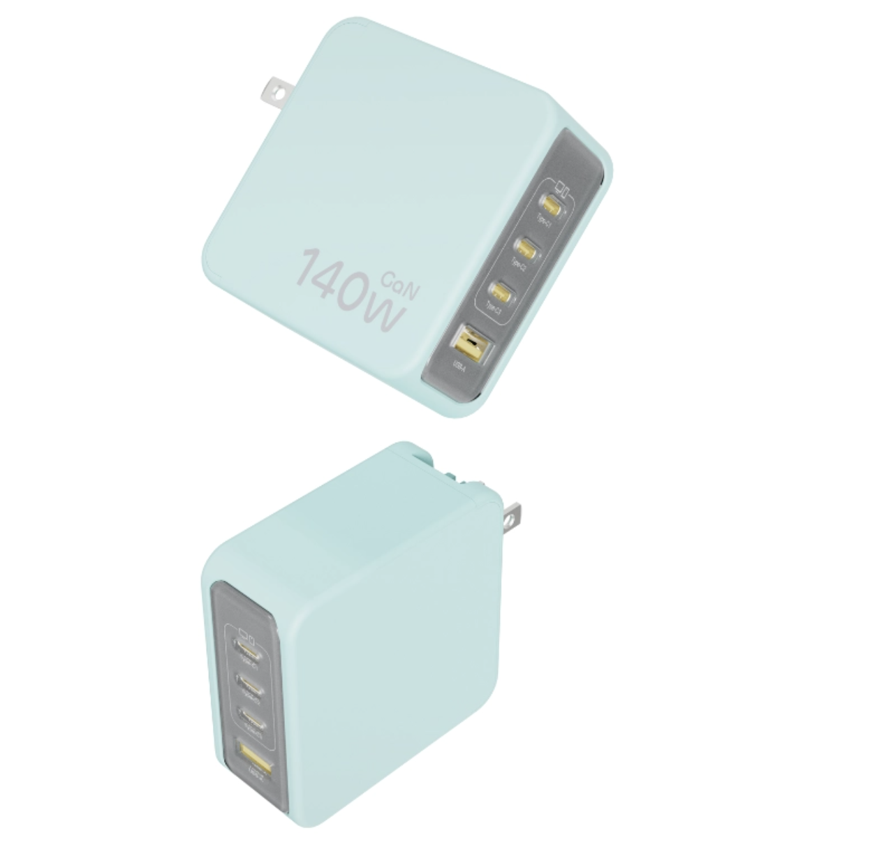 UE Electronic 140W Foldable USB-C Wall Charger Block UE Electronic 140W Foldable USB-C Wall Charger Block