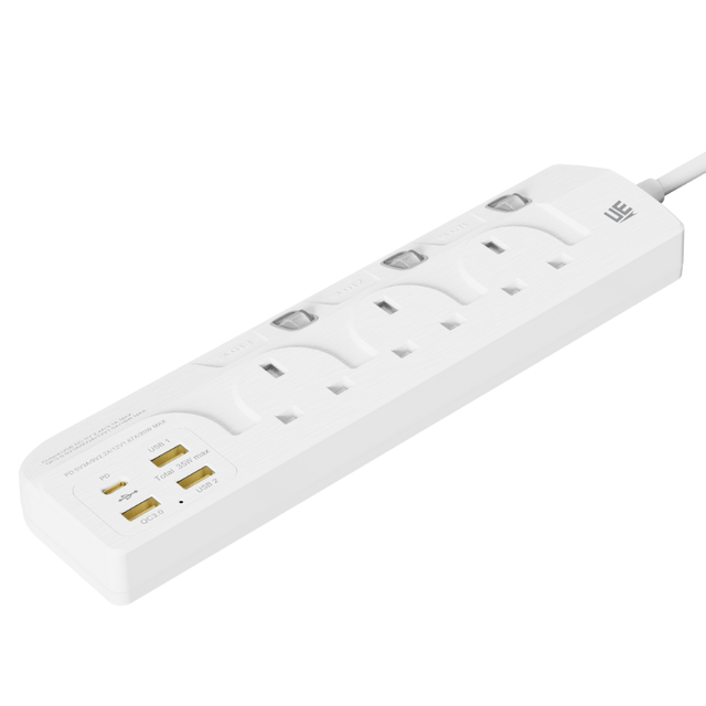 UE Electronic 35W Type G 7 in 1 GaN USB Extension Socket