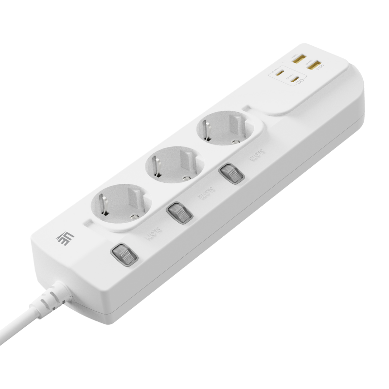 UE Electronic 65W Type F 7 in 1 GaN USB Extension Socket