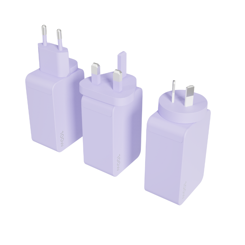 (Type A)UE Electronic 100W GaN Fast Charger With Interchangeable Plugs
