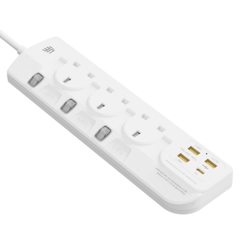 UE Electronic 35W Type G 7 in 1 GaN USB Extension Socket
