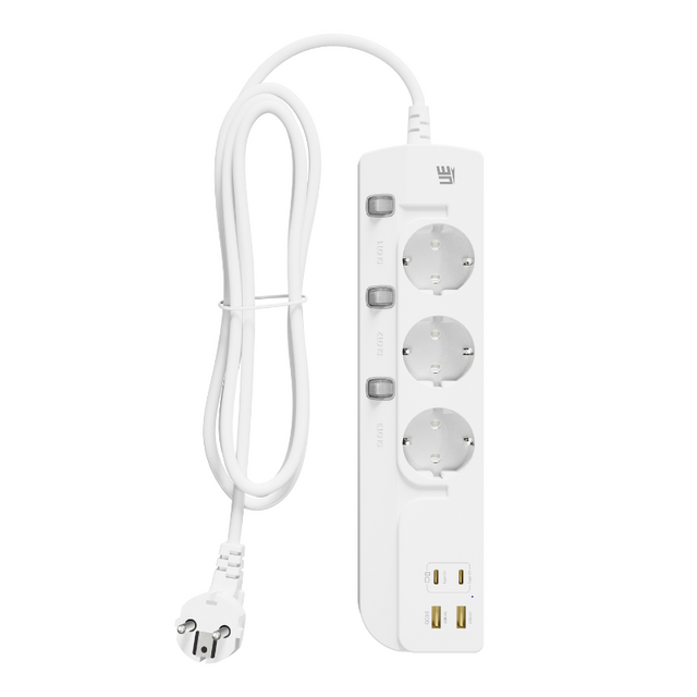 UE Electronic 65W Type F 7 in 1 GaN USB Extension Socket