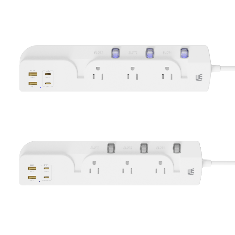 UE Electronic 65W Type B 7 in 1 GaN USB Extension Socket