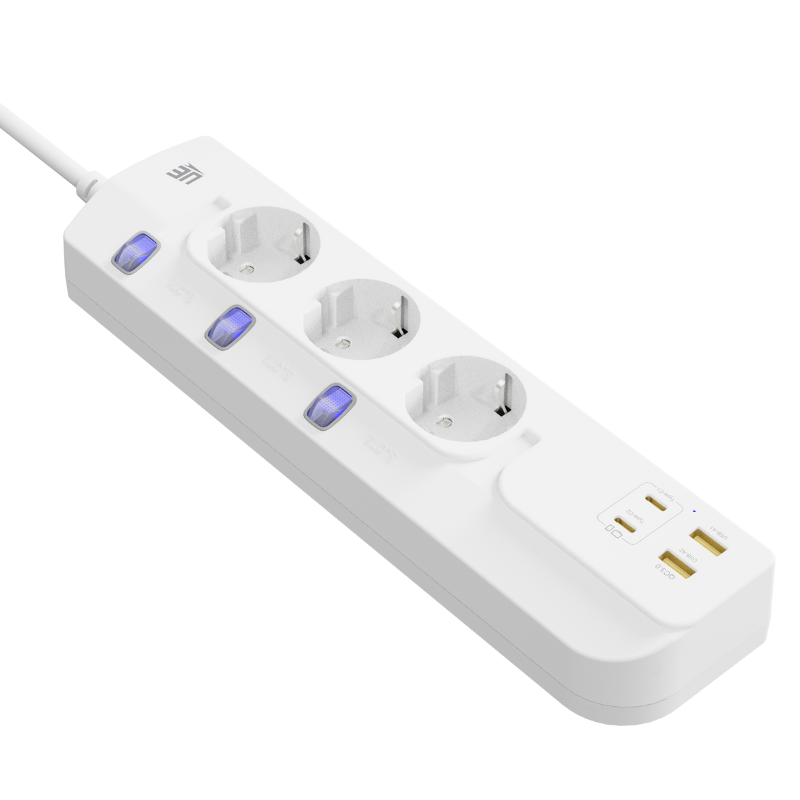 UE Electronic 65W Type F 7 in 1 GaN USB Extension Socket