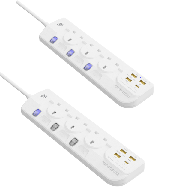 UE Electronic 35W Type G 7 in 1 GaN USB Extension Socket