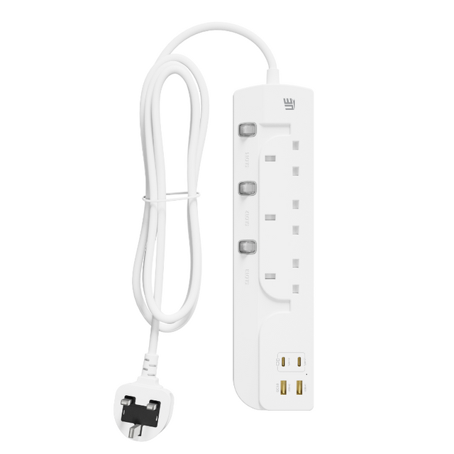 UE Electronic 65W Type G 7 in 1 GaN USB Extension Socket