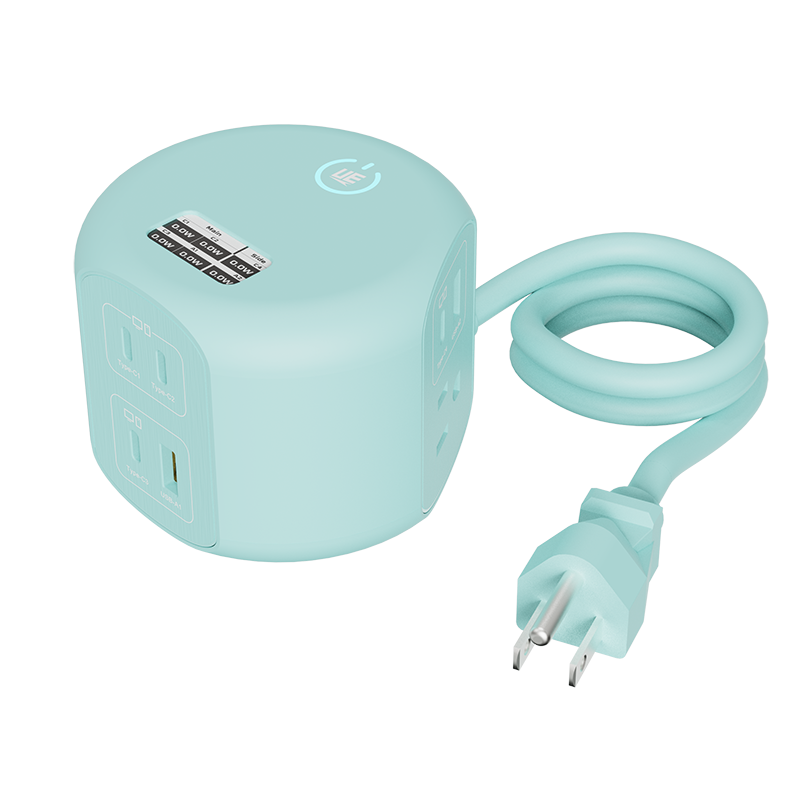 UE Electronic 100W Type B 8 in 1 USB GaN Smart Power Strip