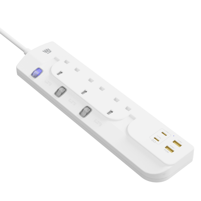 UE Electronic 65W Type G 7 in 1 GaN USB Extension Socket